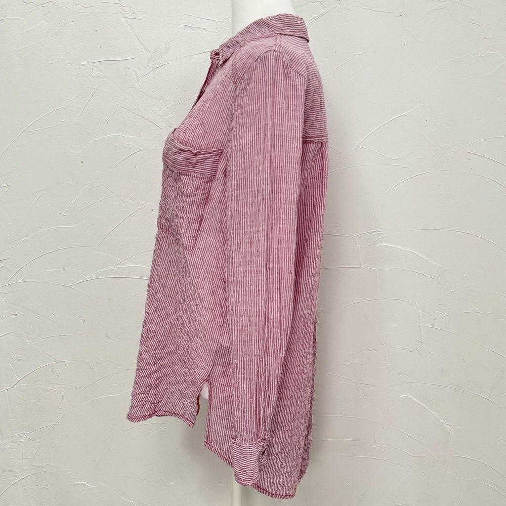 Free People No Limits Stripe Stretch
Cotton Shirt - Picture 3 of 16